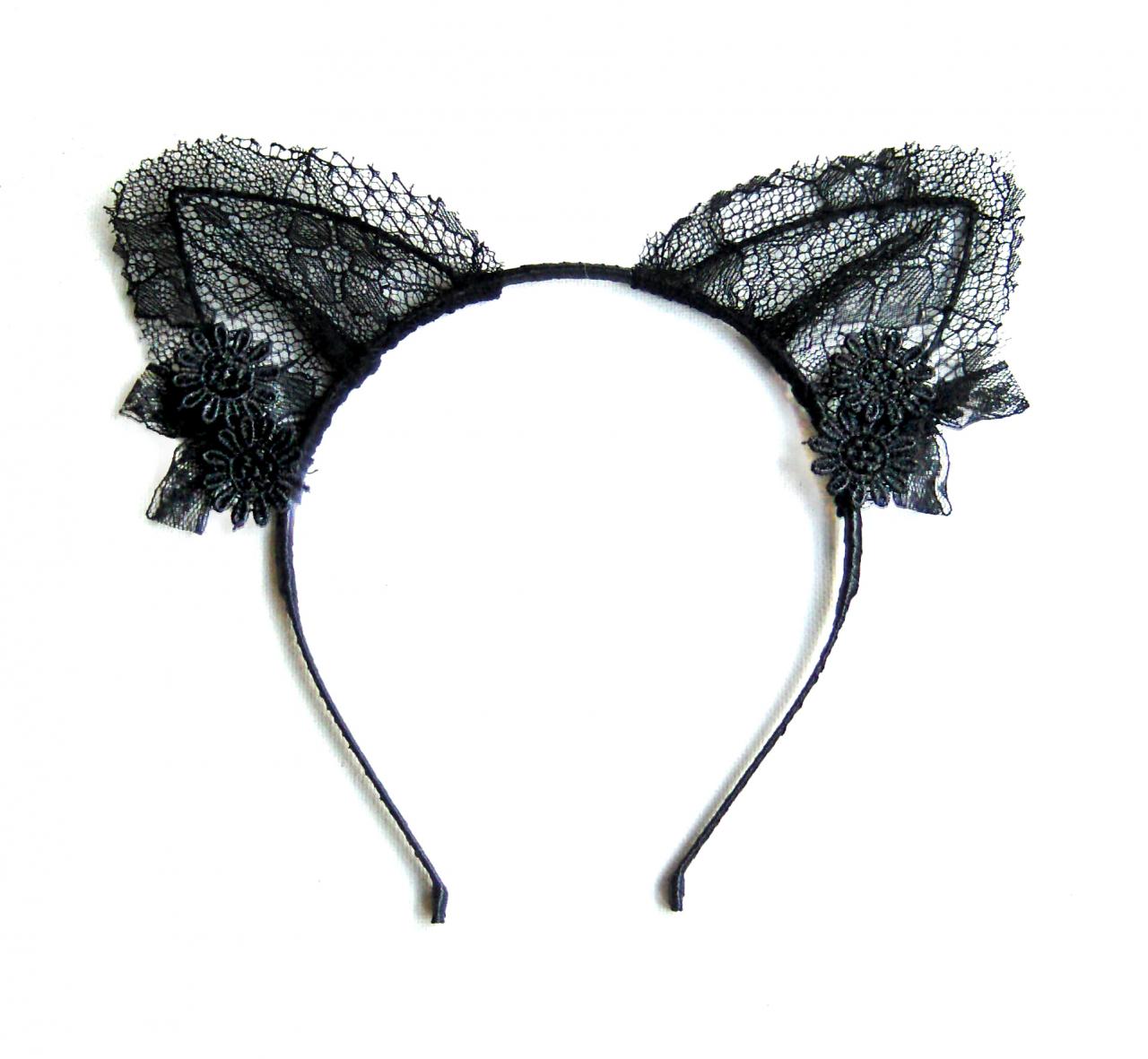 Lace Cat Ears Headband. on Luulla